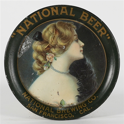 National Brewing Victorian Lady Tip Tray San Francisco