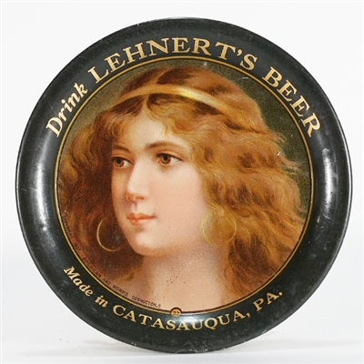 Lehnerts Beer Victorian Lady Tip Tray Catasauqua