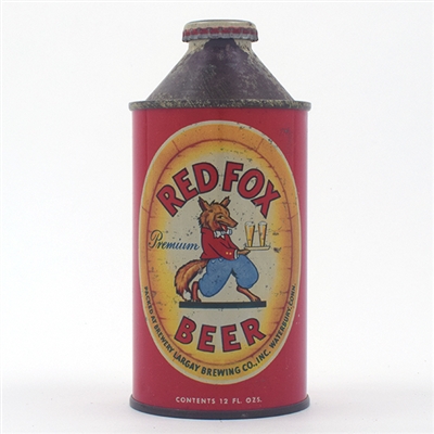 Red Fox Beer Cone Top WITHDRAWN FREE Actual 180-26