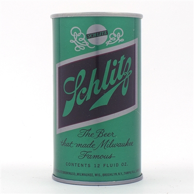 Schlitz Beer Test or Promo Pull Tab METALLIC GREEN UNLISTED