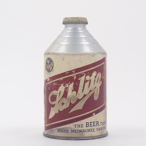 Schlitz Paper Label Crowntainer Cone Top UNLISTED