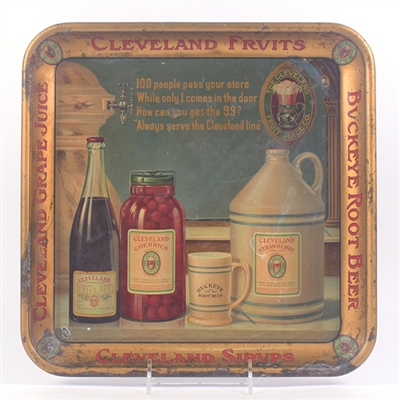 Cleveland Fruit Juice Co Pre Prohibition Era Serving Tray