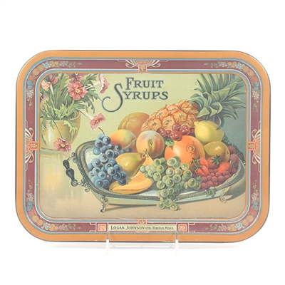 Logan Johnston Fruit Syrups Prohibition Era Serving Tray