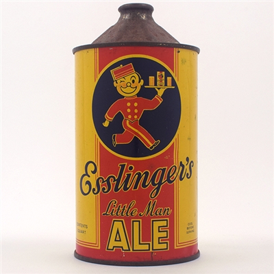 Esslingers Little Man Ale Quart Cone Top AMERICAN 208-9