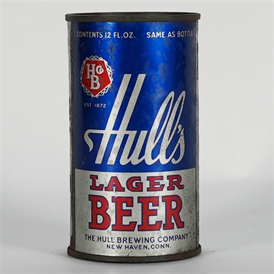 Hulls LAGER BEER Opening Instruction Flat Top RARE 84-22