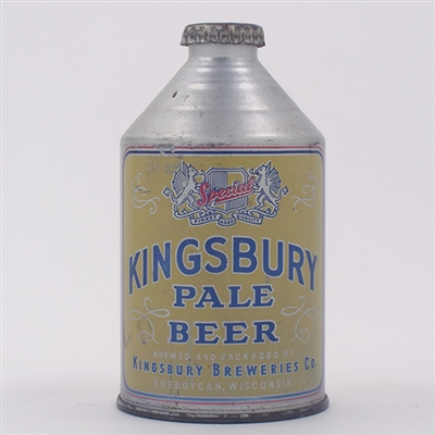 Kingsbury Beer Crowntainer Cone Top NOT OVER L196-9