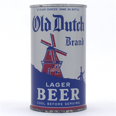 Old Dutch Brand Beer Opening Instruction Flat Top 105-35 MINTY