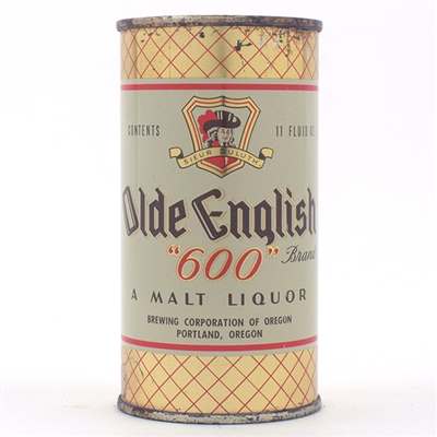 Olde English 600 Malt Liquor 11 OZ Flat Top BR CORP 108-38