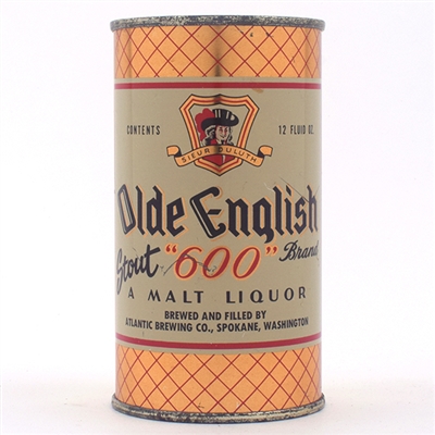 Olde English 600 STOUT Malt Liquor Flat Top ATLANTIC 109-1