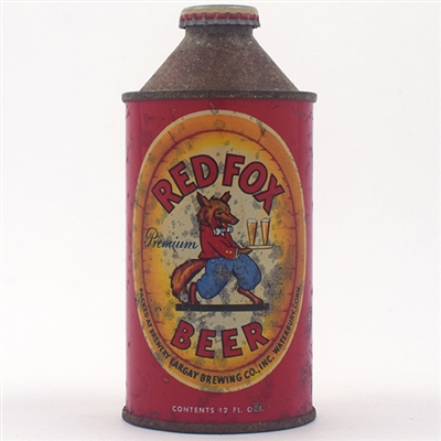 Red Fox Beer Cone Top NON-IRTP TOUGH 180-28