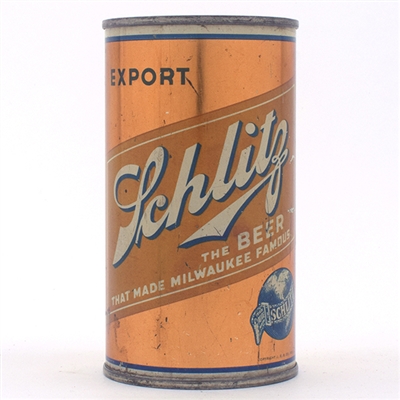 Schlitz Beer EXPORT Flat Top WITHDRAWN FREE  129-13 SCARCE