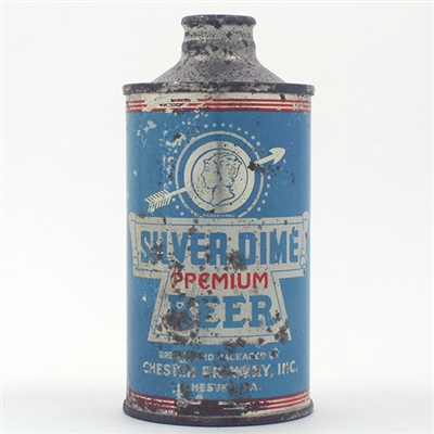Silver Dime Beer Cone Top RARE 185-19