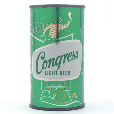 Congress Beer Set Can Flat Top Green 50-36