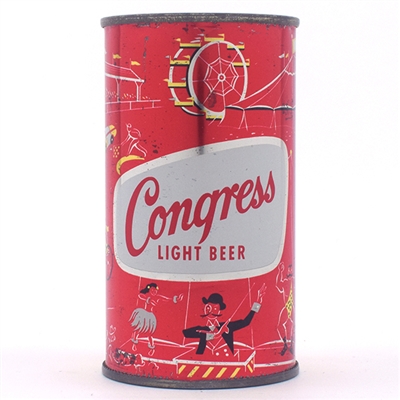 Congress Beer Set Can Flat Top Red 51-1 GORGEOUS