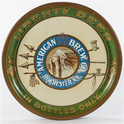American Brew Liberty Beer Bottles Only Indian Woman SHONK Tray TOUGH