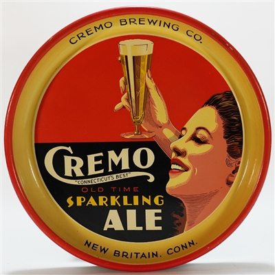 Cremo Old Time Sparkling Ale Woman Holding Pilsner Tray