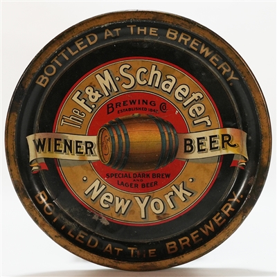 F M Schaefer Wiener Special Dark Brew Lager Beer Low Rim Tray