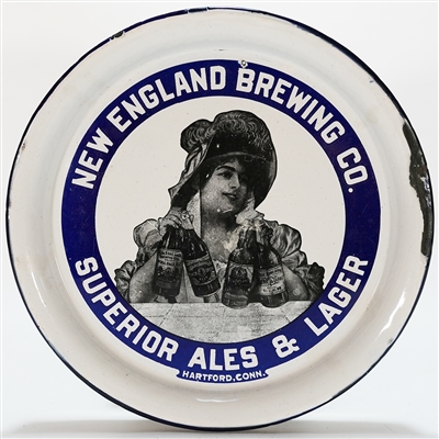 New England Superior Ales Lager Pre-prohibition Porcelain Tray