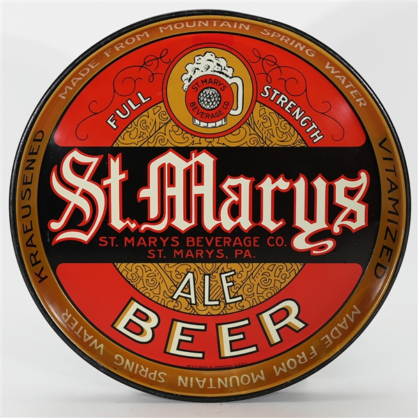 St Marys Full Strength Ale Made From Mountain Spring Water Tray 