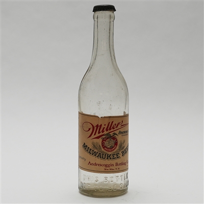 Miller Milwaukee Beer Andrescoggin Pre-prohibition Bottle 