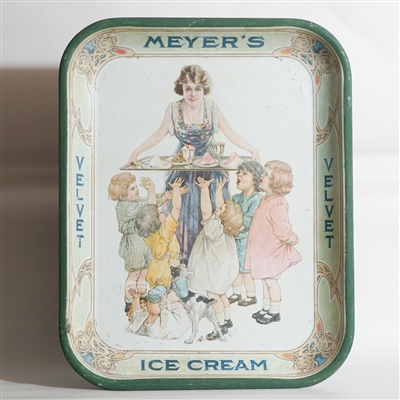 Meyers Velvet Ice Cream Early 20th Century Tray 