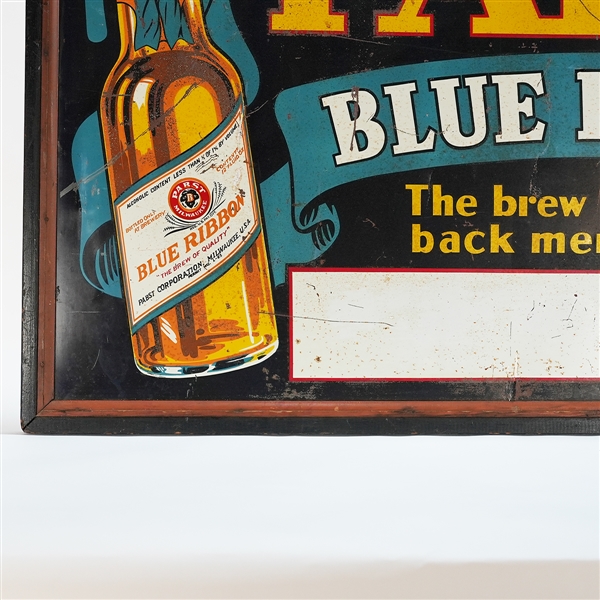 Lot Detail - Pabst Blue Ribbon Brew Brings Back Memories Tin Sign