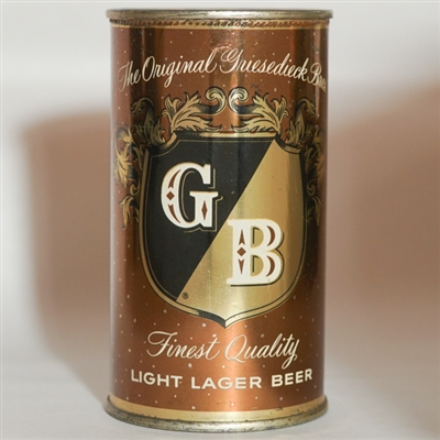 Griesedieck Bros Light Lager Beer Flat Top MED BROWN 76-40