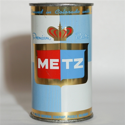 Metz Beer Flat Top BLUE TEXT 99-14