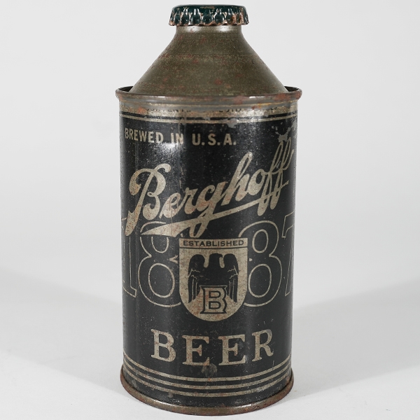 Berghoff 1887 OLIVE DRAB Beer Cone Top SCARCE 151-23