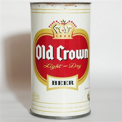 Old Crown Beer Flat Top OVAL KEGLINED LOGO 105-8