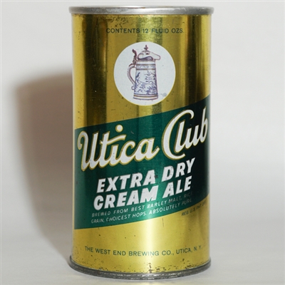 Utica Extra Dry Cream Ale Zip Tab SHINY 132-18