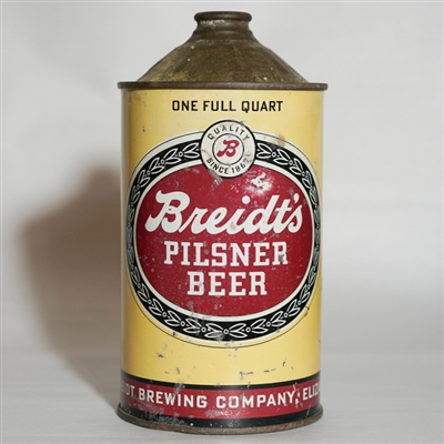 Breidts Pilsner Beer Quart Cone Top 204-1