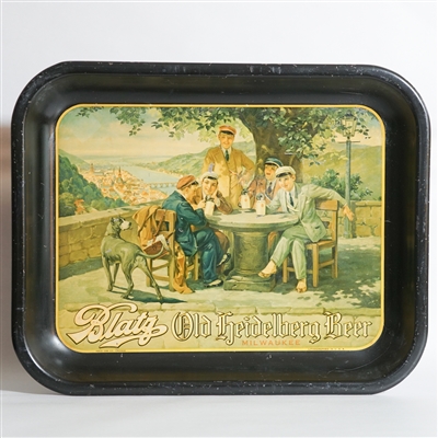 Blatz Old Heidelberg Beer 1930s Serving Tray 