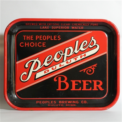 Peoples Beer Advertising Serving Tray 