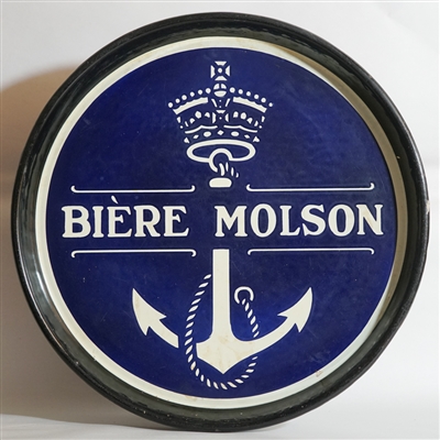 Molson Beer Porcelain Serving Tray BLACK RIM 