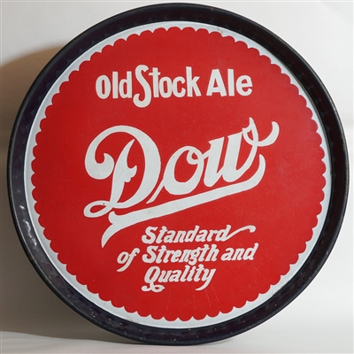 Dow Old Stock Ale Porcelain Tray BLACK ENGLISH 