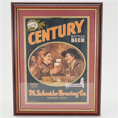 Century Bottled Beer Since 1876 Social Drink Lithograph 