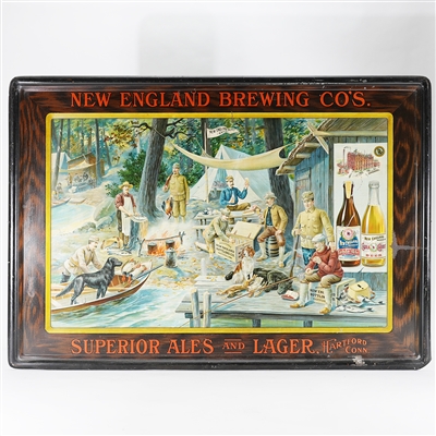 New England Brewing Superior Ales Self-Framed Pre-proh Tin Litho SPECTACULAR 
