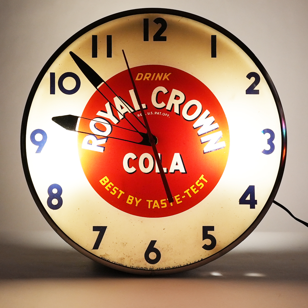 Lot Detail Royal Crown Cola Illuminated Telechron Advertising Clock