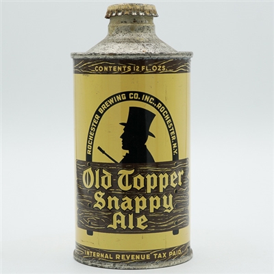 Old Topper Snappy Ale Cone Top YELLOW TEXT 176-7