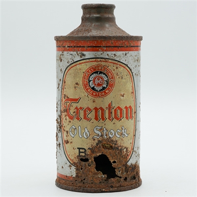 Trenton Old Stock Beer J-Spout Cone Top SCARCE 187-7