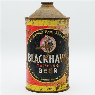 Blackhawk Topping Beer Quart Cone Top DNCMT STATEMENT 203-11