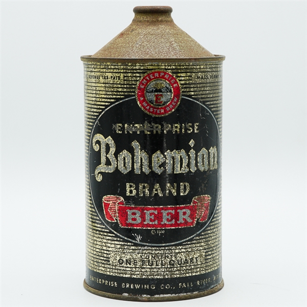 Bohemian Brand Beer Quart Cone Top RARE 203-15