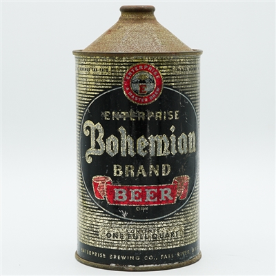 Bohemian Brand Beer Quart Cone Top RARE 203-15