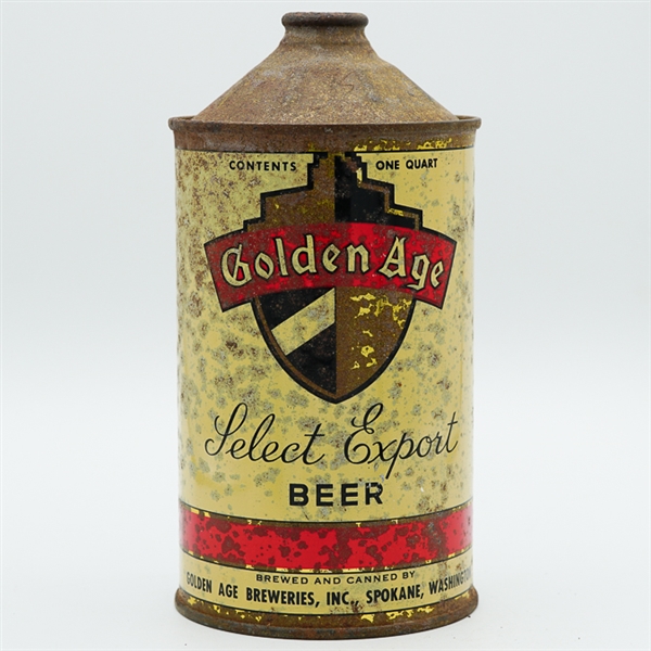 Golden Age Select Export Beer Quart Cone Top DNCMT 210-16
