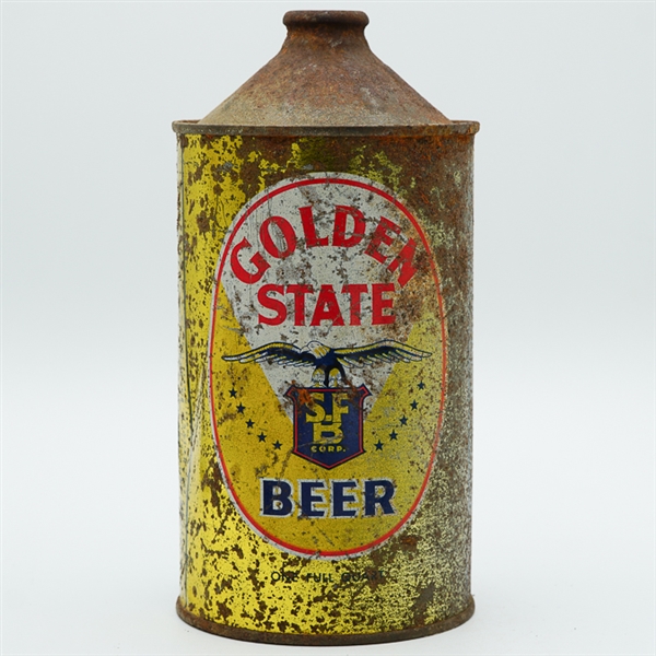 Golden State Beer Quart Cone Top DNCMT 211-7
