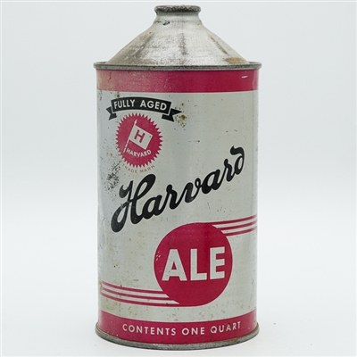 Harvard Ale Quart Cone Top BATTLESHIP GRAY RARE 211-18