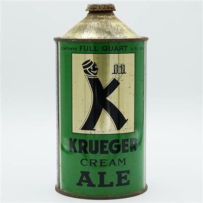Krueger Cream Ale Quart Cone Top NICE 213-11