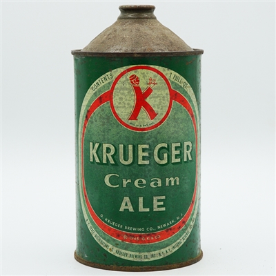 Krueger Cream Ale Quart Cone Top GLASS AND CAN 213-13