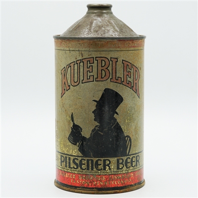 Kuebler Pilsner Beer Quart Cone Top SCARCE SIDE PROFILE 214-5